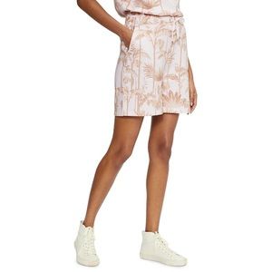 Ted Baker Henrina Pink Botanical Print Jersey Shorts Ted Size 4 US 12 New NWT
